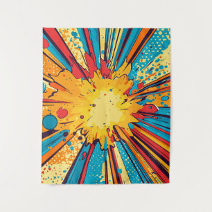 Comic Style Pop Art Explosion (11) Tapestry