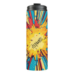 Comic Style Pop Art Explosion (11) Thermal Tumbler