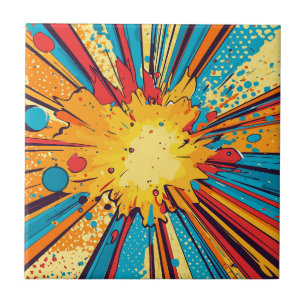 Comic Style Pop Art Explosion (11) Tile