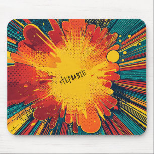 Comic Style Pop Art Explosion (1) Mouse Mat