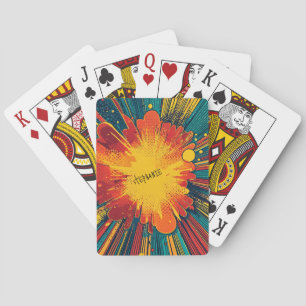Comic Style Pop Art Explosion (1) Playing Cards