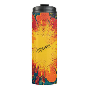 Comic Style Pop Art Explosion (1) Thermal Tumbler