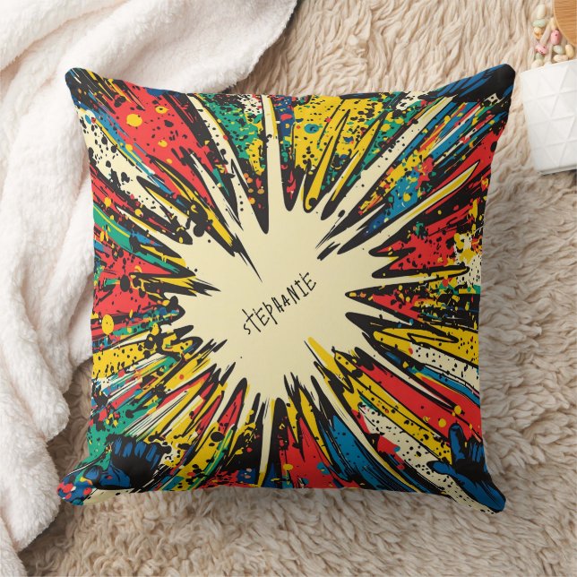 Comic Style Pop Art Explosion (2) Cushion (Blanket)