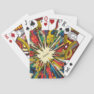 Comic Style Pop Art Explosion (2) Playing Cards