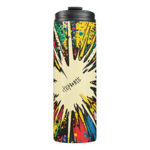 Comic Style Pop Art Explosion (2) Thermal Tumbler