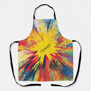Comic Style Pop Art Explosion (3) Apron
