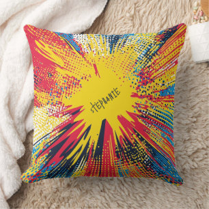 Comic Style Pop Art Explosion (3) Cushion