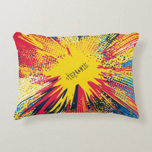 Comic Style Pop Art Explosion (3) Decorative Cushion