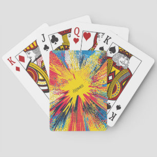 Comic Style Pop Art Explosion (3) Playing Cards