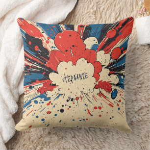 Comic Style Pop Art Explosion (4) Cushion
