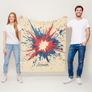 Comic Style Pop Art Explosion (5) Fleece Blanket