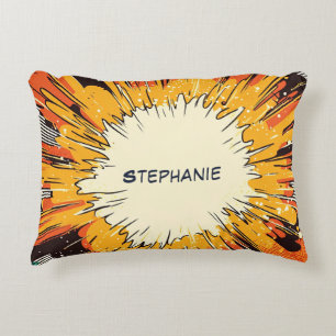 Comic Style Pop Art Explosion (6) Decorative Cushion