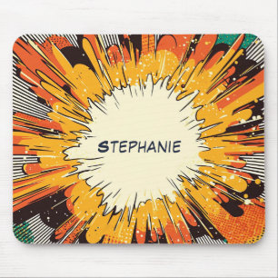 Comic Style Pop Art Explosion (6) Mouse Mat