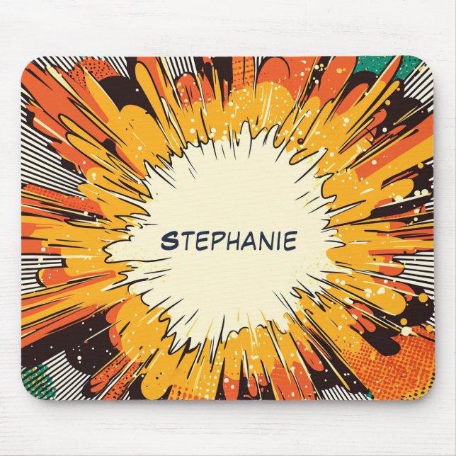 Comic Style Pop Art Explosion (6) Mouse Mat (Front)