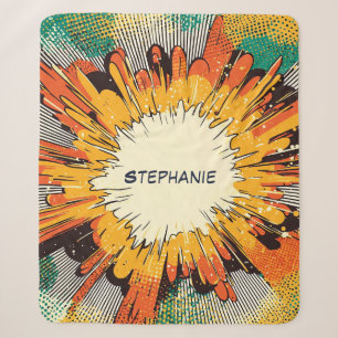 Comic Style Pop Art Explosion (6) Sherpa Blanket