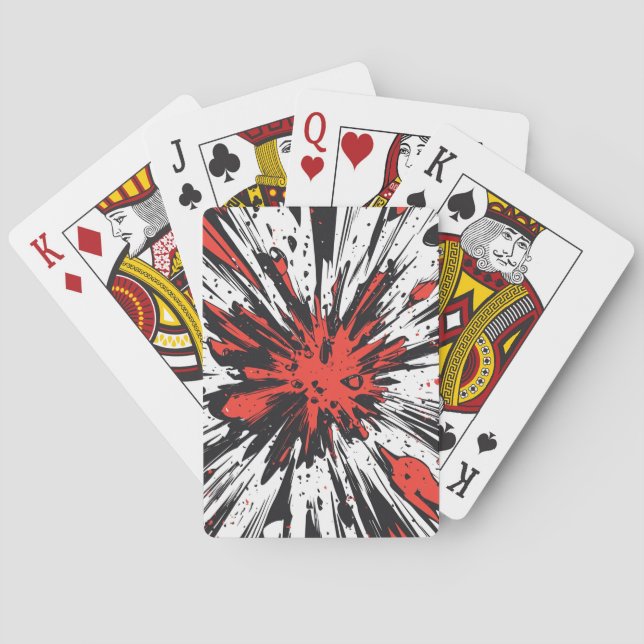 Comic Style Pop Art Explosion (7) Playing Cards (Back)