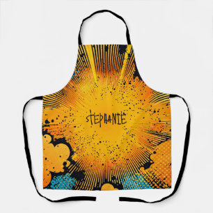 Comic Style Pop Art Explosion (8) Apron