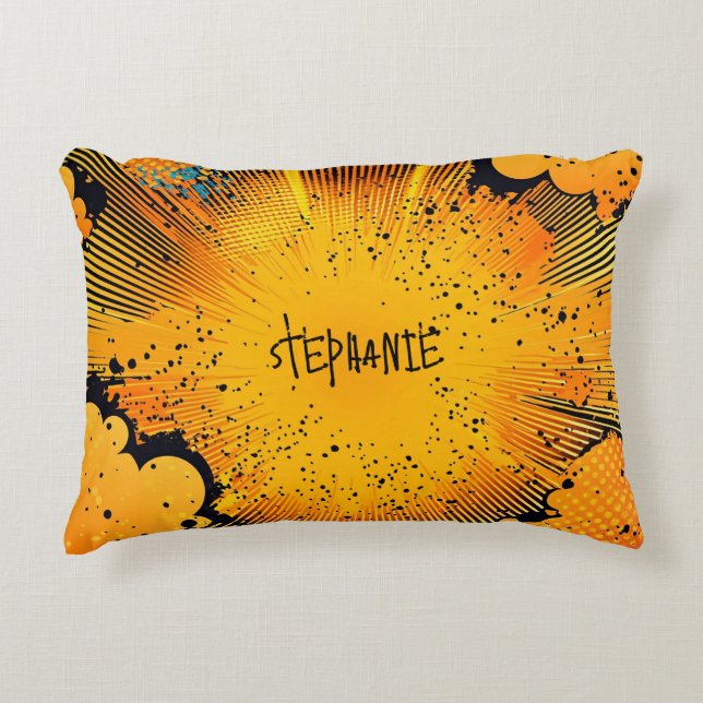 Comic Style Pop Art Explosion (8) Decorative Cushion (Front)