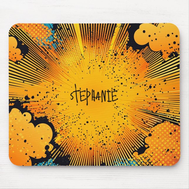Comic Style Pop Art Explosion (8) Mouse Mat (Front)