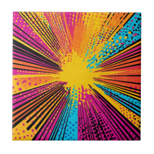 Comic Style Pop Art Explosion (9) Tile