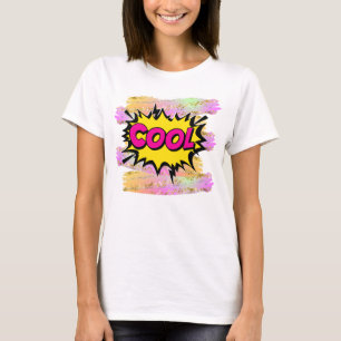 Comic Style Pop Art Retro Yellow Hot Pink COOL T-Shirt