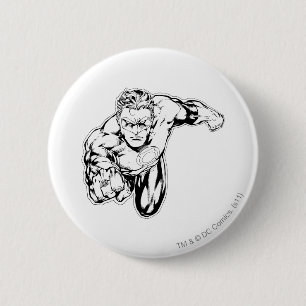 Comic Style - Ring in front, Black and White 6 Cm Round Badge