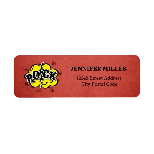 Comic style rock illustration (Front)