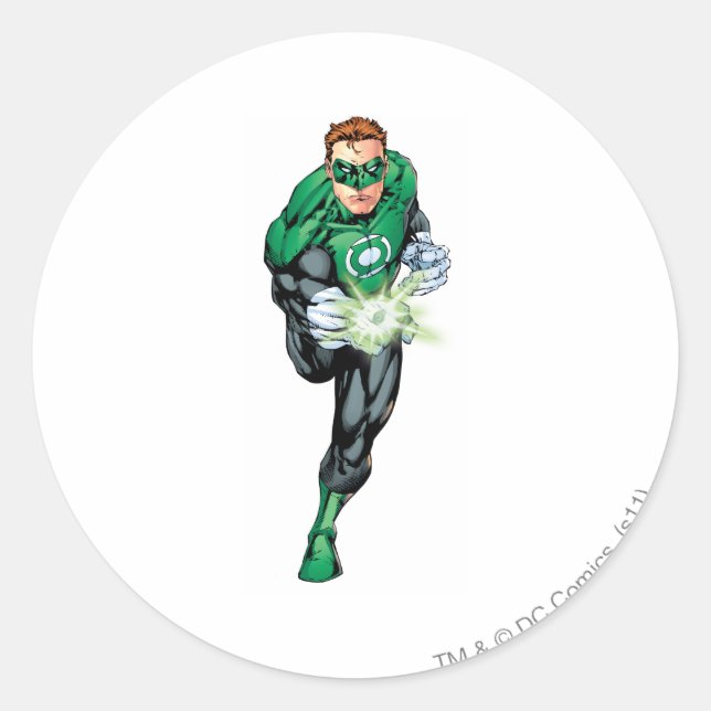 Comic Style - Running Classic Round Sticker (Front)