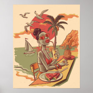 Comic Style Summer Vibes Poster