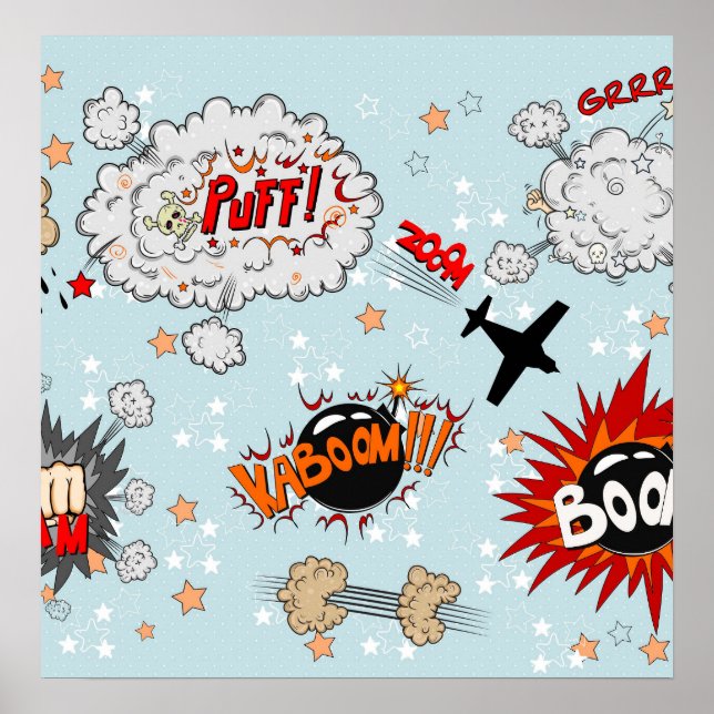 Comic Style Super Hero Design Poster (Front)