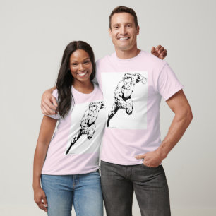 Comic Style - Swift Jump, Black and White T-Shirt