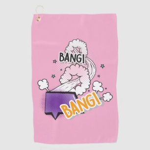 Comic style unique golf towel