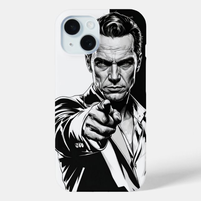Comic Style Virile Man Case-Mate iPhone Case (Back)