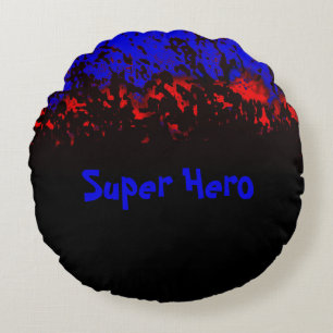 Comic Super Hero Design Round Cushion