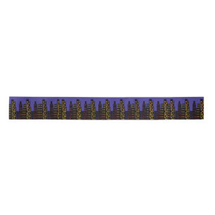 Comic Superhero Buildings City Skyline Ribbon Satin Ribbon