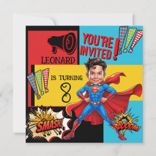 Comic Superhero caricature  Invitation