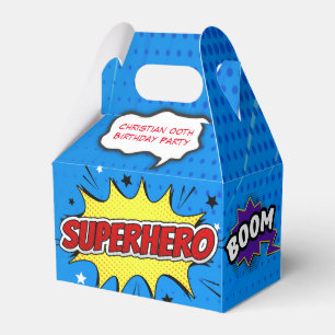 Comic Superhero Strip 00th Birthday Party Favour Box
