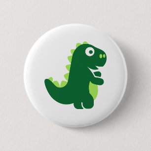 Comic T-Rex 6 Cm Round Badge