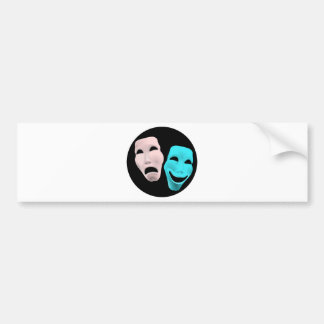 Comic Theatre Masks Bumper Sticker