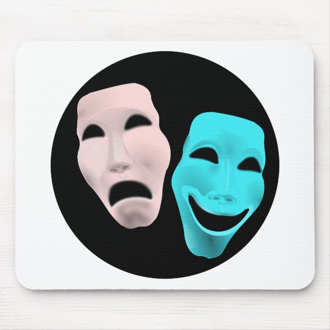 Comic Theatre Masks Mouse Mat (Front)