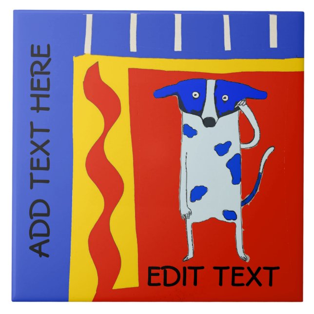 Comical Dog, edit text Tile (Front)