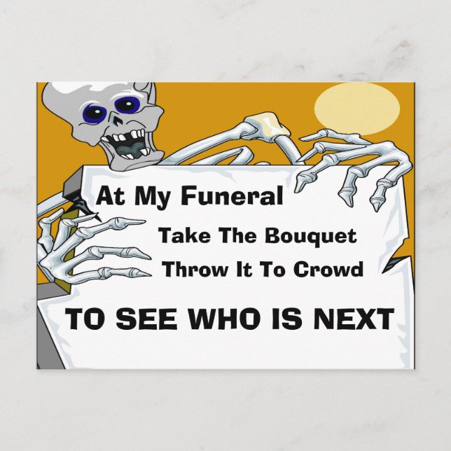 Comical Funeral Card (Front)