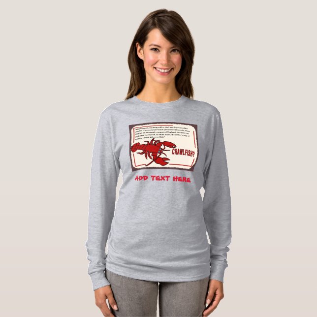 Comical Lobster, Crayfish,Crawfish,change, add tex T-Shirt (Front Full)