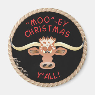 Comical Longhorn Steer Magnet
