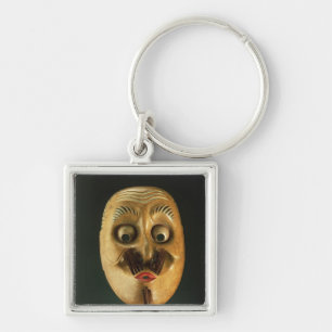 Comical Mask, Noh Theatre Key Ring