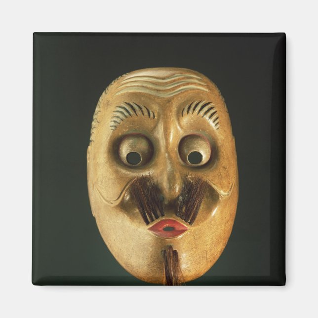 Comical Mask, Noh Theatre Magnet (Front)