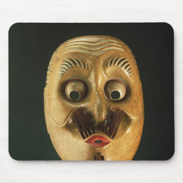 Comical Mask, Noh Theatre Mouse Mat (Front)