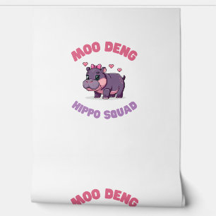 Comical MOO DENG HIPPO SQUAD Hippo Revolution Zook Wallpaper
