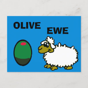 Comical Olive EweCard Postcard