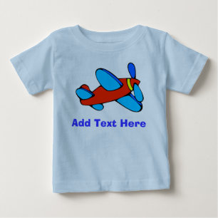 Comical Plane add text Baby T-Shirt